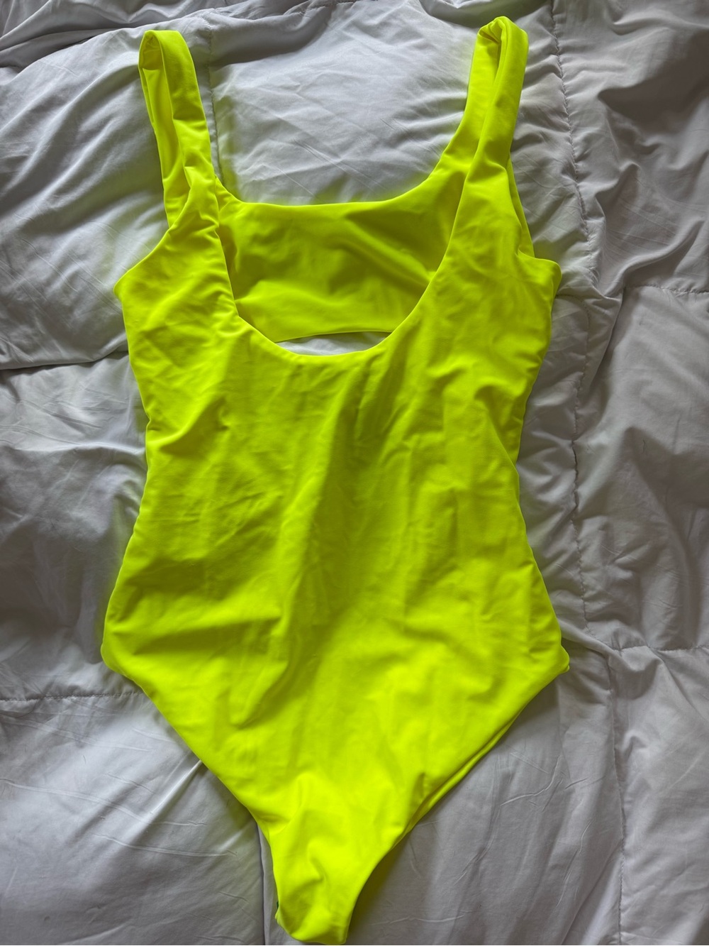 Lulu's Neon Yellow One-Piece Swimsuit